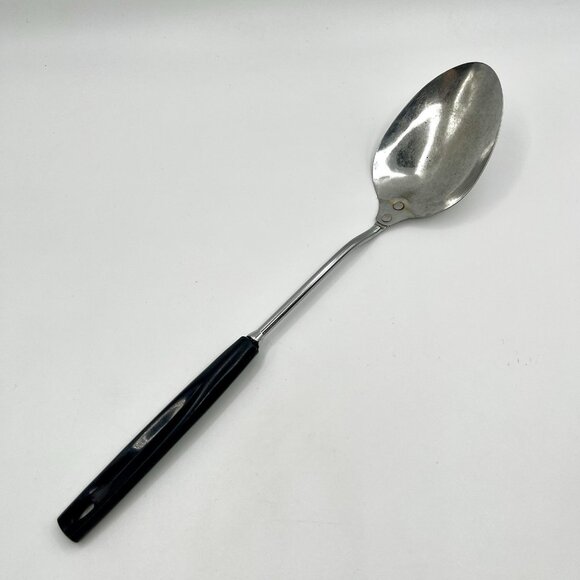 Vintage EKCO Serving Spoon Mid Century Chromium Plated Stainless Steel USA MCM - Picture 1 of 6